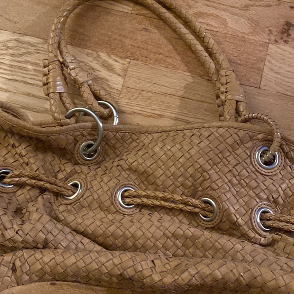 Elliot Lucca woven leather weave hobo bag brown tan - Picture 8 of 11